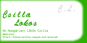 csilla lokos business card